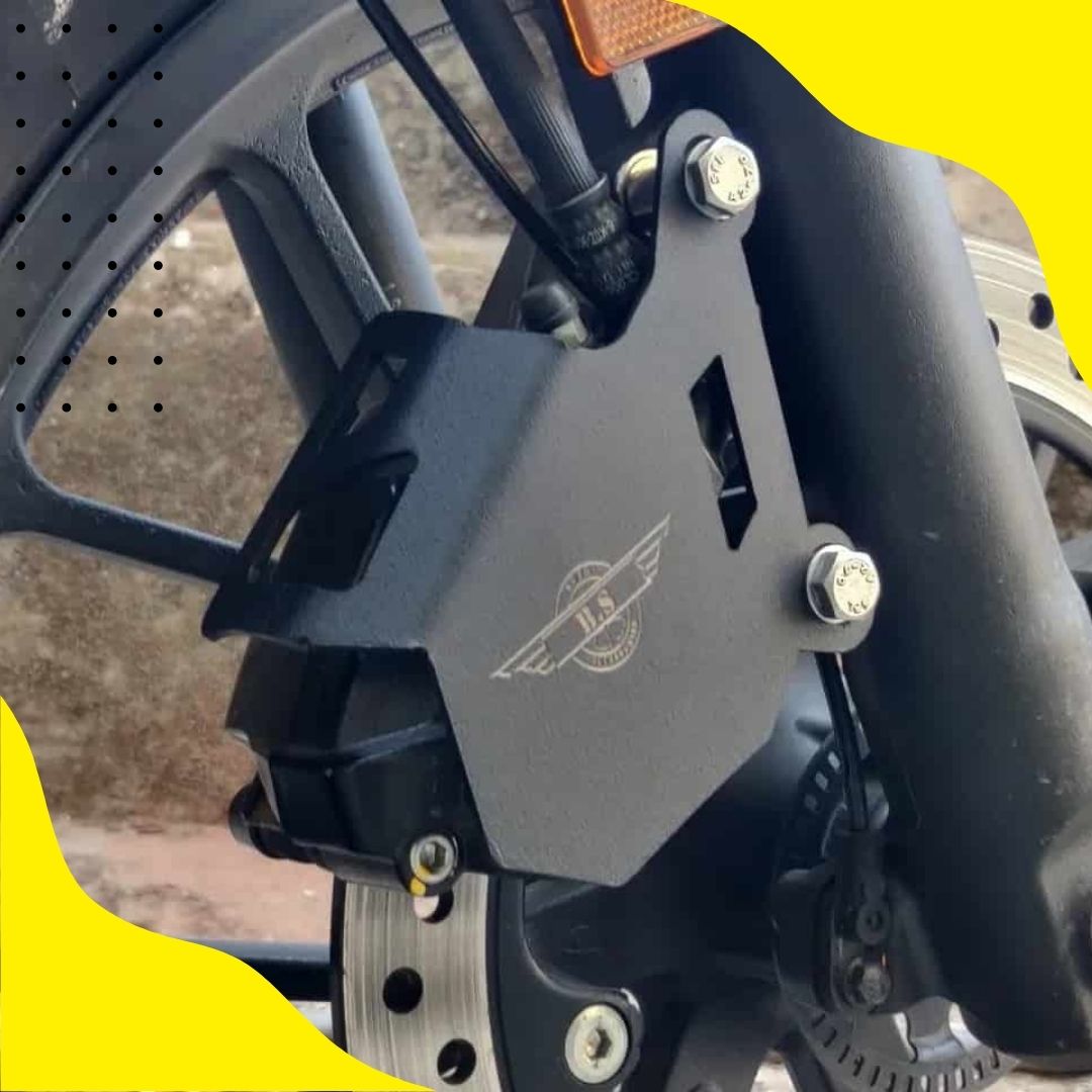 HONDA HNESS CB350 AND HONDA RS CALIPER COVER(BLACK POWDER COATED) BS