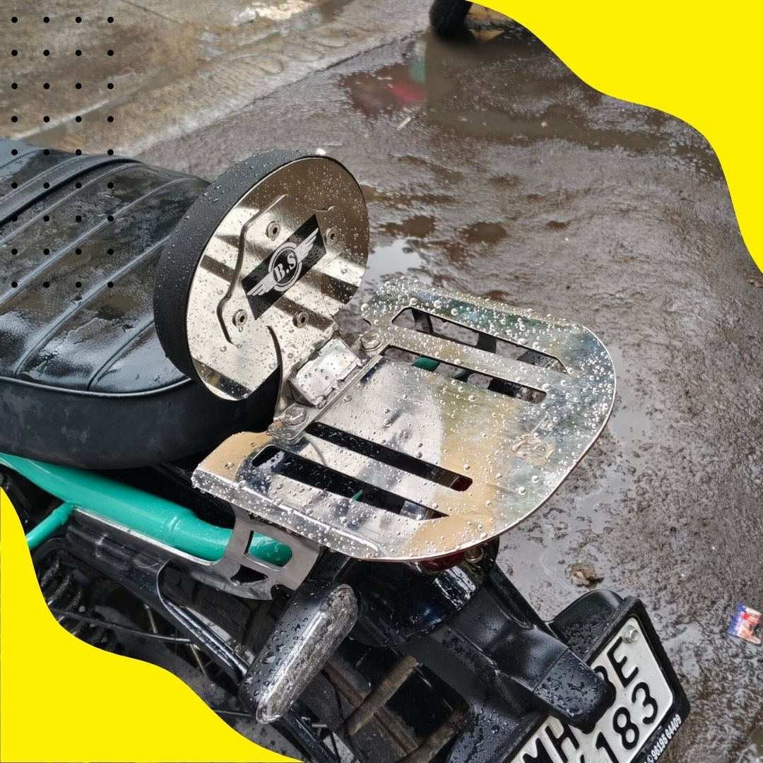 BACKREST WITH LUGGAGE RACK OF INTERCEPTOR BEAR 650, STAINLESS STEEL RUSTFREE PRODUCT BS