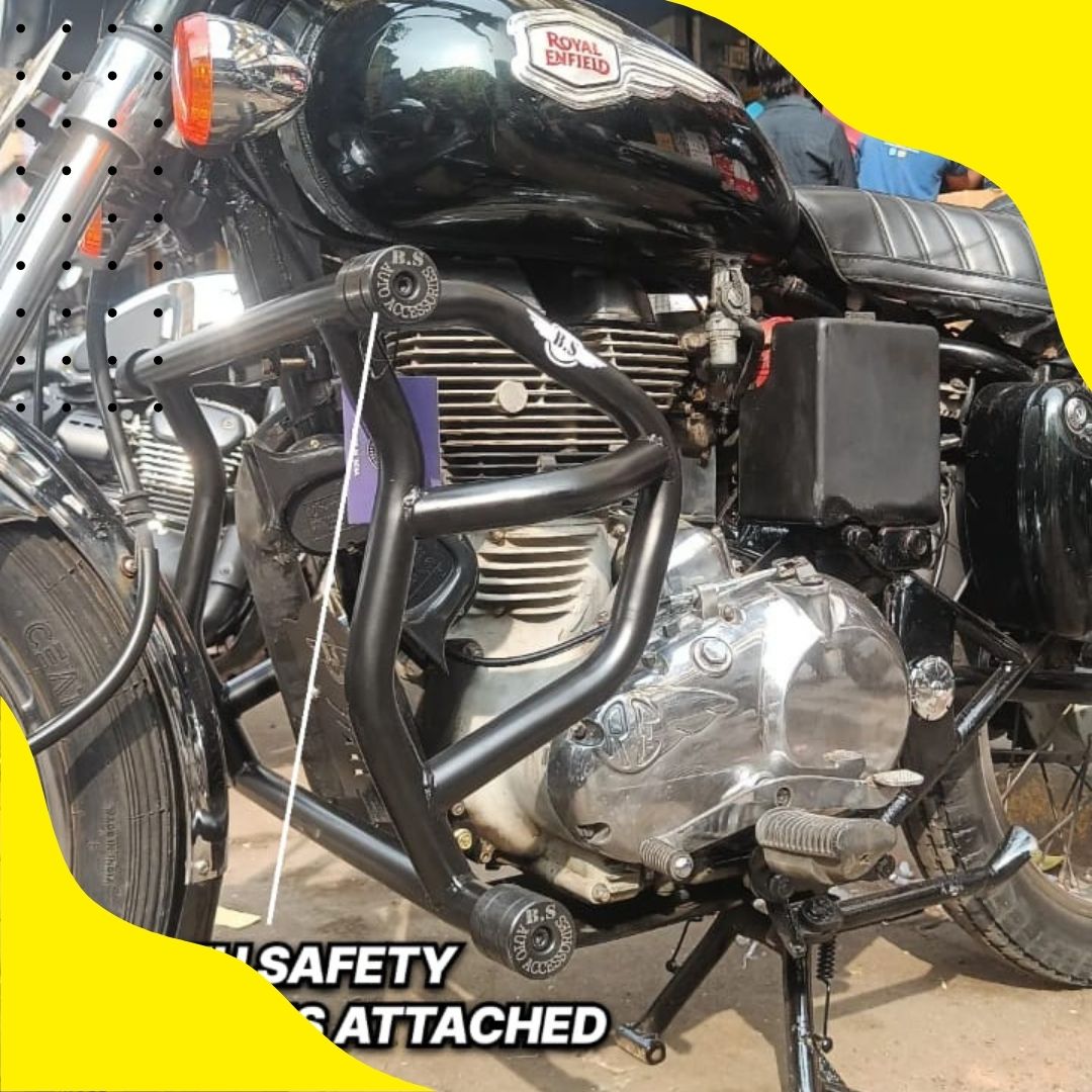 RE - RUSTFREE CRASH GUARD FOR BS6 MODEL CLASSIC REBORN/ STANDARD STAINLESS STEEL RUSTFREE PRODUCT BLACK BS