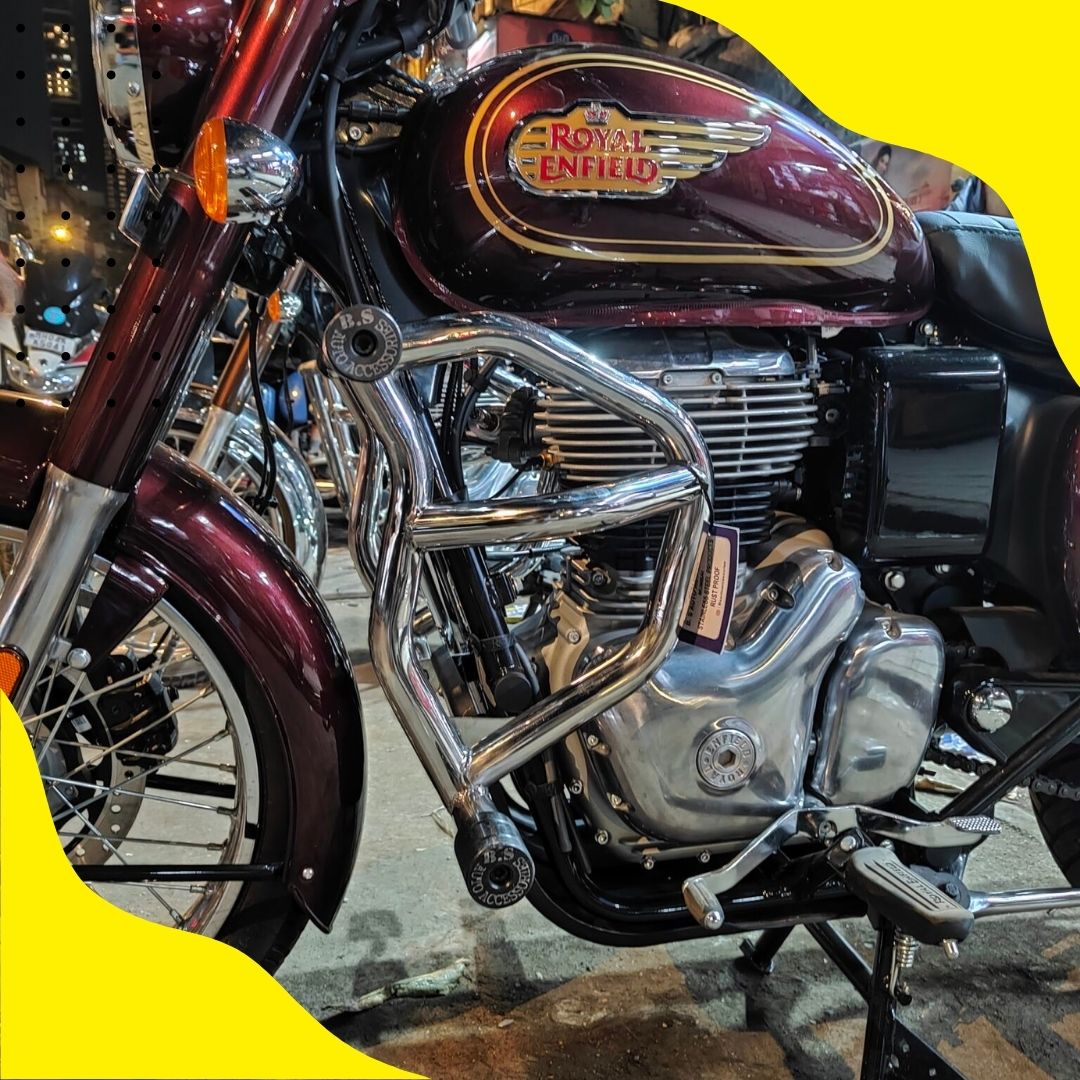 RE CLASSIC REBORN / NEW STANDARD CRASH GUARD WITH DUAL SLIDER'S CHROME BS