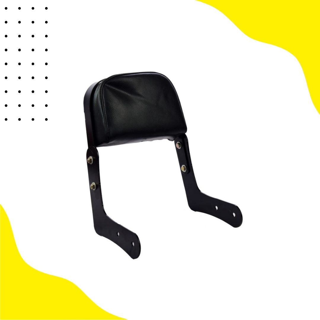 Royal Enfield Bullet Backrest – Stainless Steel Comfort Seat with Black Powder Coating BS