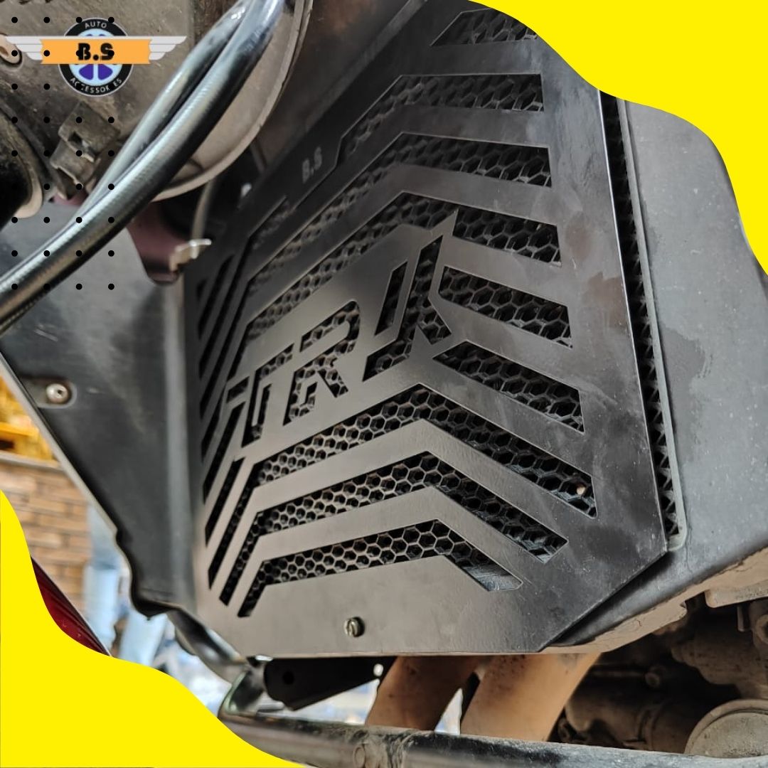 BENELLI TRK 502/502X RADIATOR COVER IN STAINLESS STEEL BLACK BS