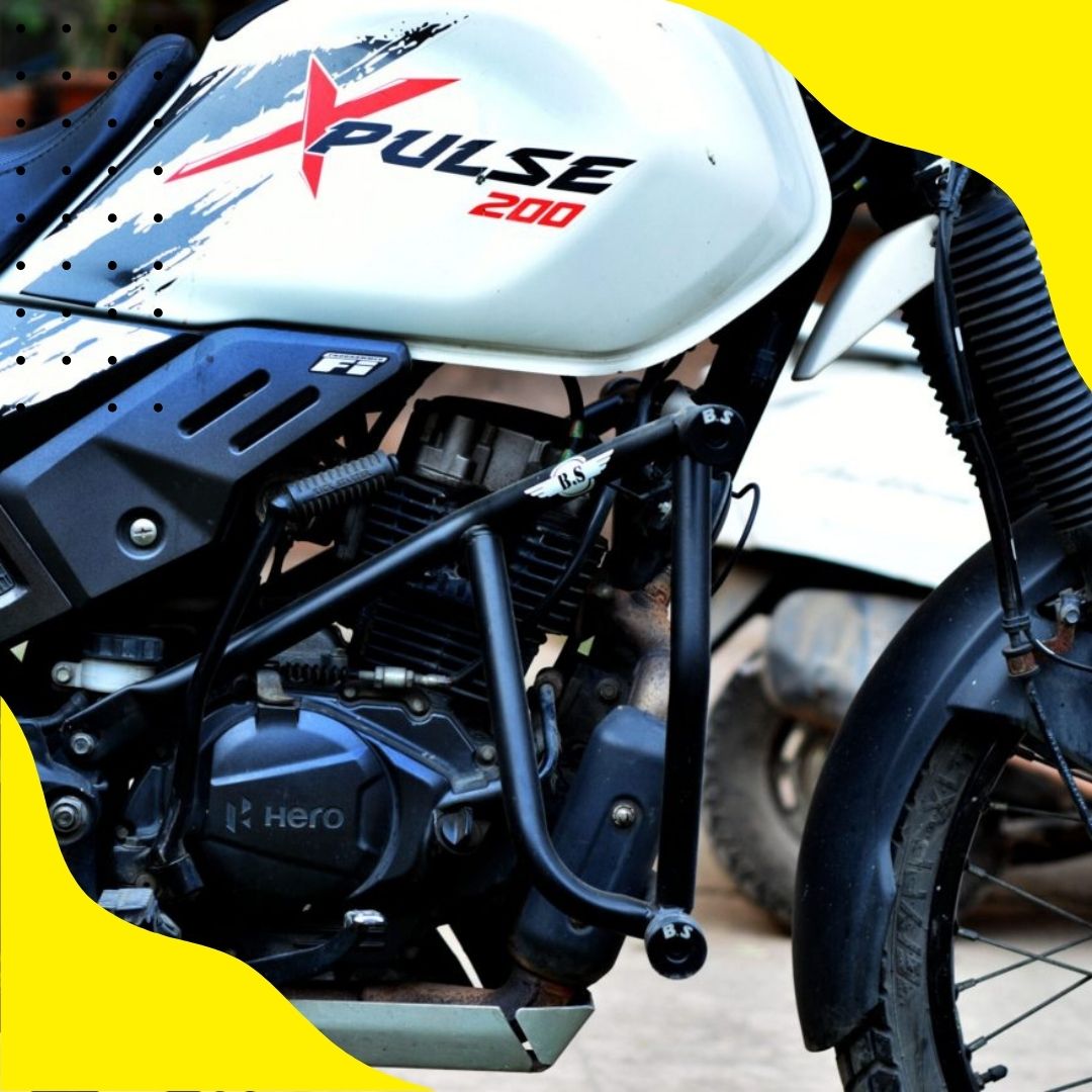 X-PULSE SLIDER CRASH GUARD IN STAINLESS STEEL BLACK POWDER COATED BS