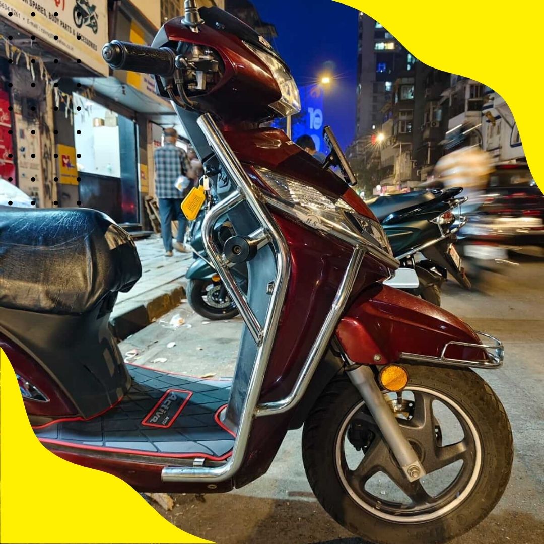 ACTIVA 125 BS6 CHROME CRASH GUARD STAINLESS STEEL RUSTFREE PRODUCT BS