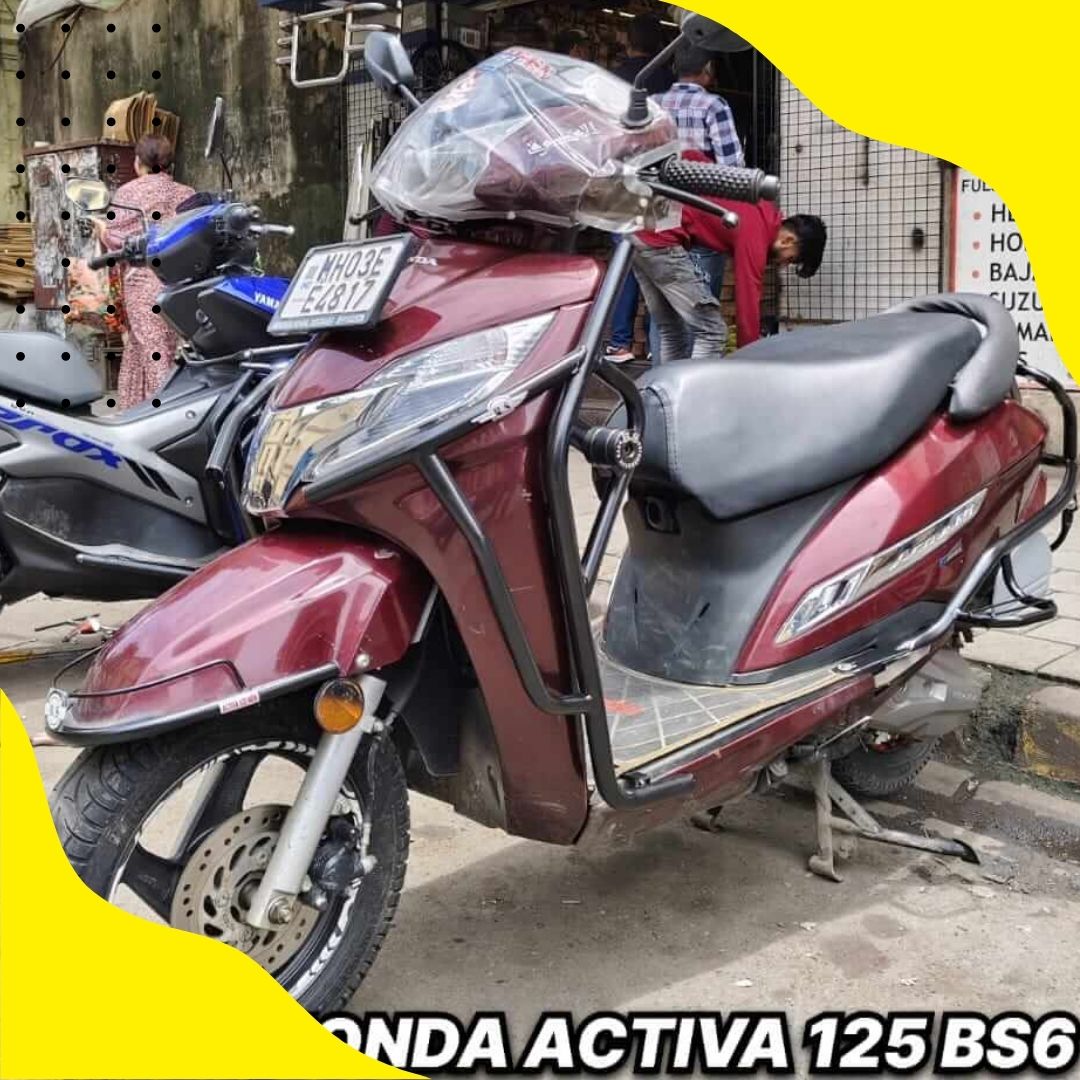 ACTIVA 125 BS6 BLACK CRASH GUARD STAINLESS STEEL RUSTFREE PRODUCT
