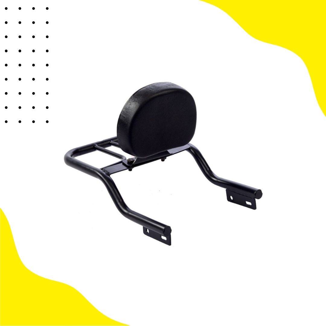 Bullet Backrest With Pu Seat In Stainless Steel Black Powder Coated Bs