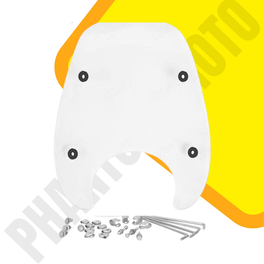 Big Transparent Windshield For Round Headlight Bikes