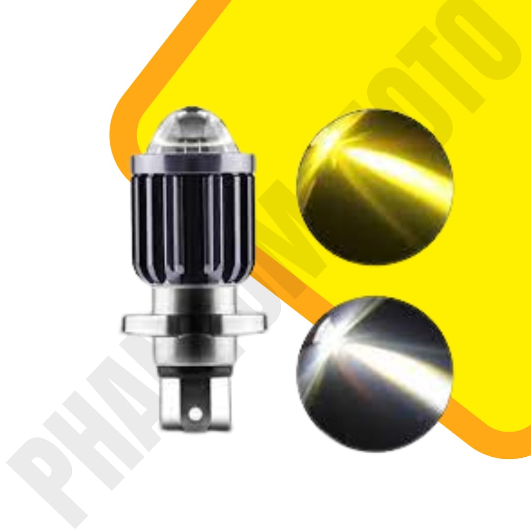 H4 Dual Colour Headlight Projector Bulb