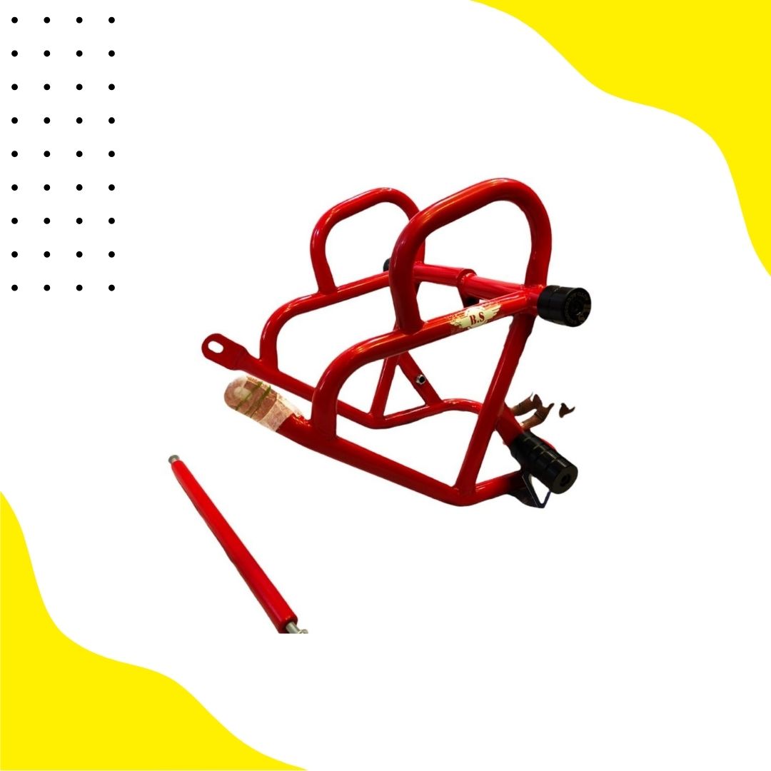 Himalayan New Slider Guard In Stainless Steel Red Powder Coated Bs