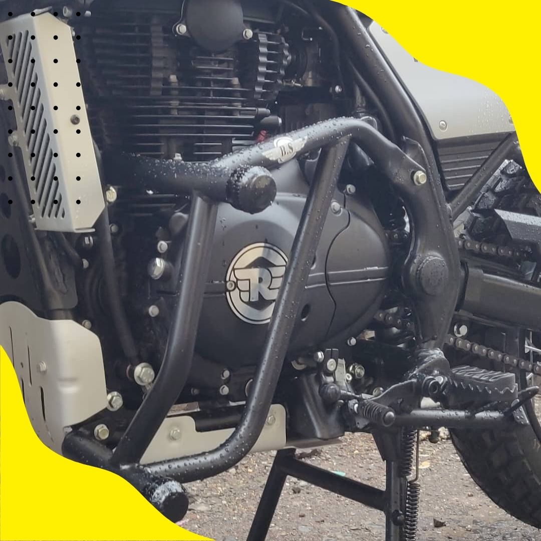 Himalayan Slider Crush Guard In Stainless Teel (Black Powder Coated)