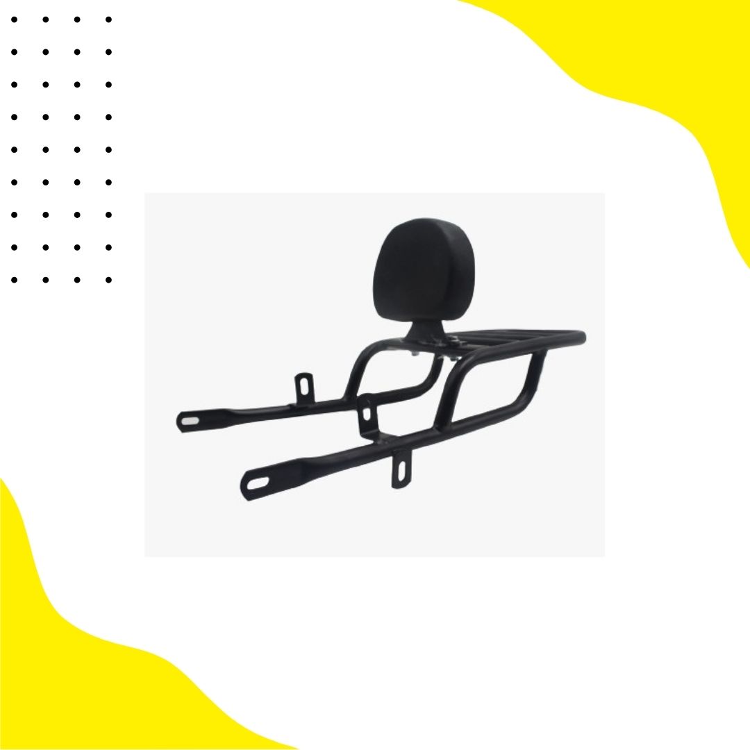 Himalaya Long Pipe Type Backrest In Stainless Steel Black Bs