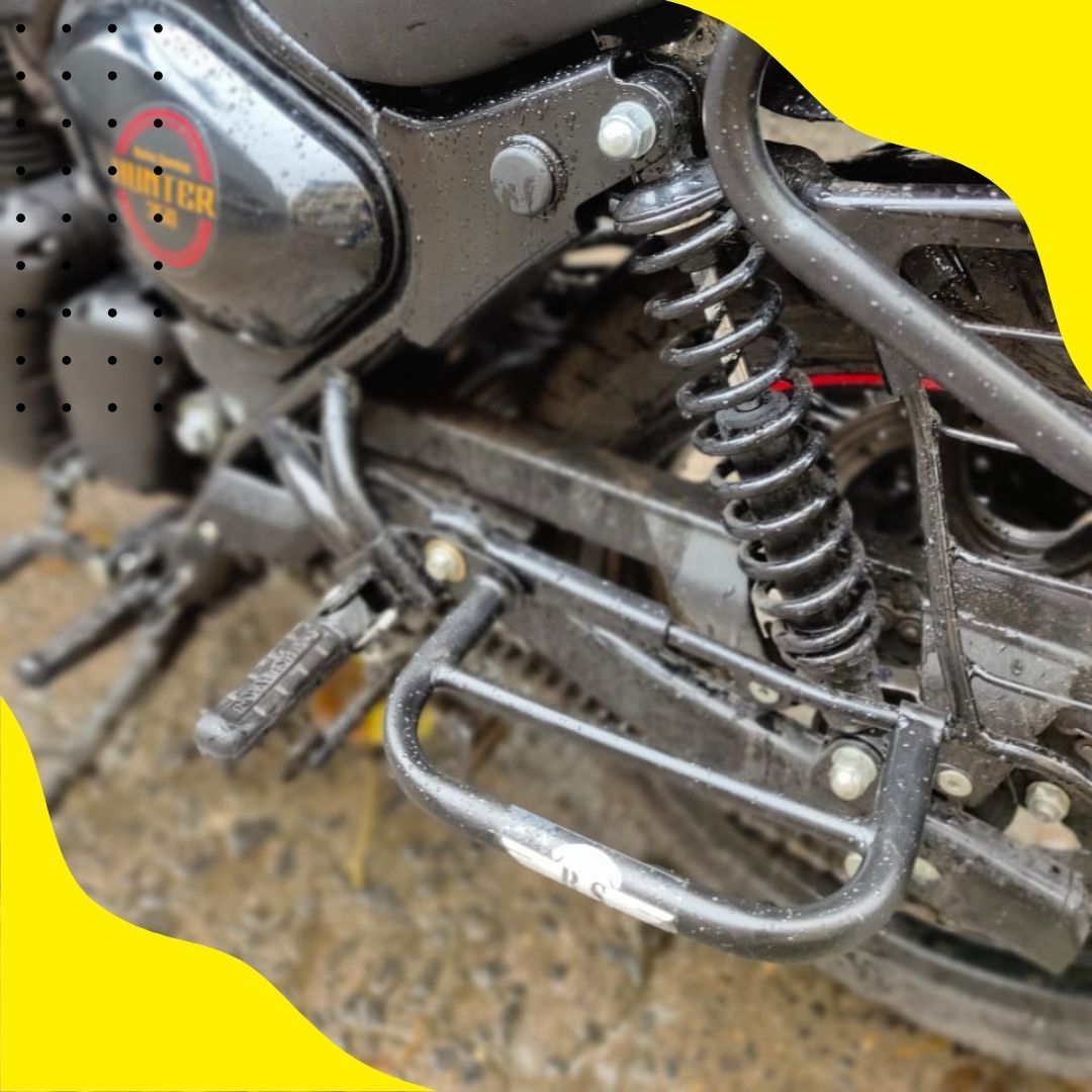 Hunter 350 Footrest – Stainless Steel Black Powder Coated (Left Side) Bs