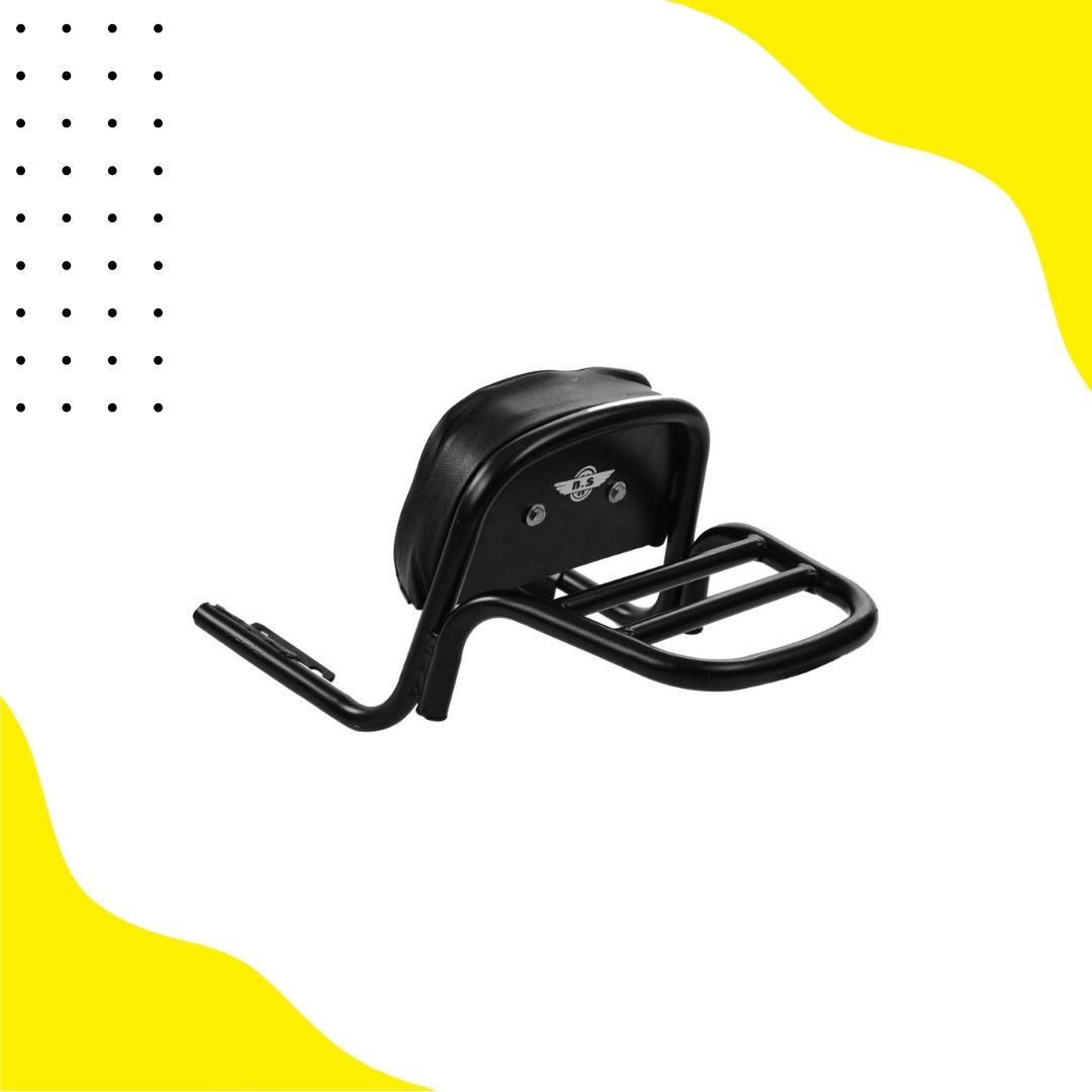 Interceptor Backrest Carrier Pipe In Stainless Steelin Black Powder Coated