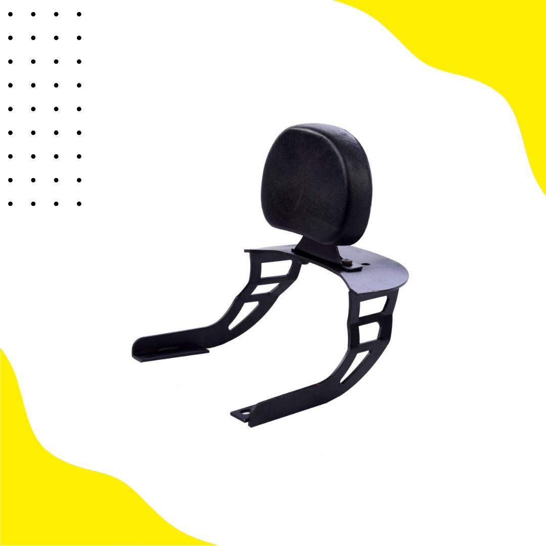 Interceptor Fatboy Backrest In Stainless Steel Black Powder Coated