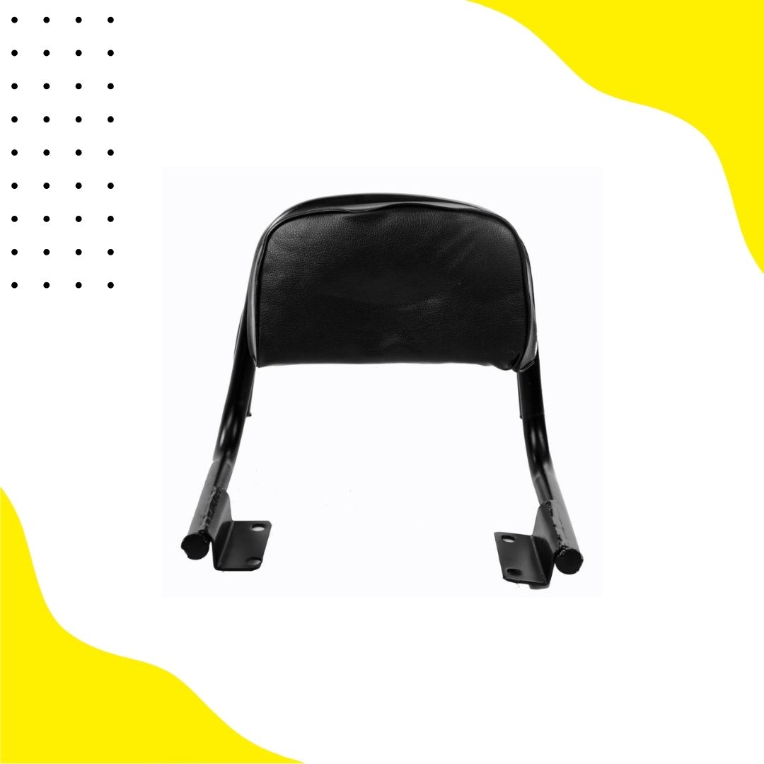 Interceptor Plain Backrest Pipe In Stainless Steel Black