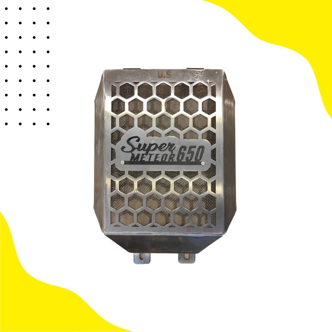 Super Meteor 650 Radiator Cover (Silver )