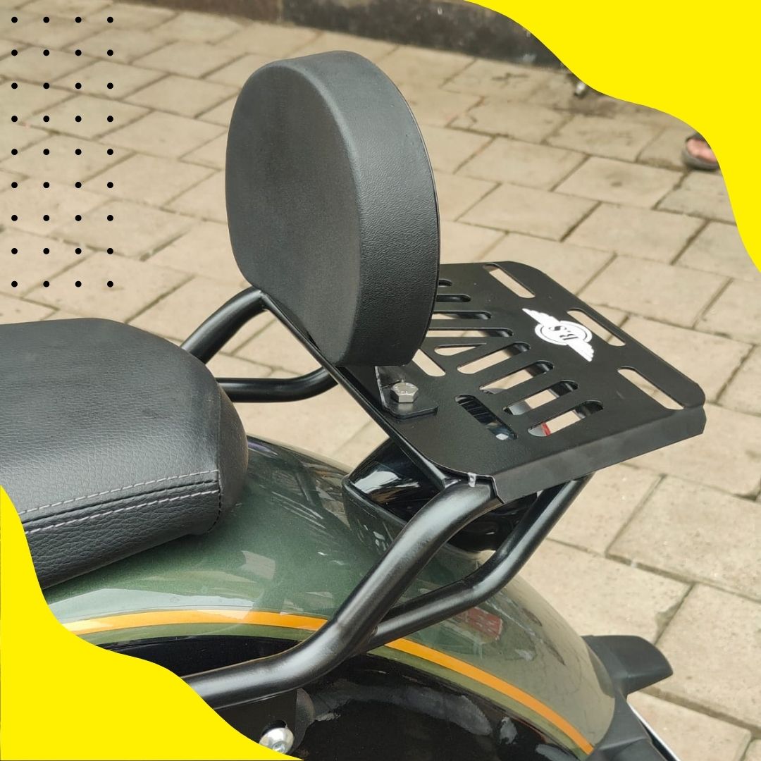 Super Meteor 650 Resto Backrest With Luggage Rack (Stainless Steel Rustfree Product)