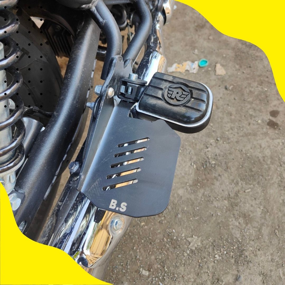 Super Meteor Pillion Footrest Black Powder Coated