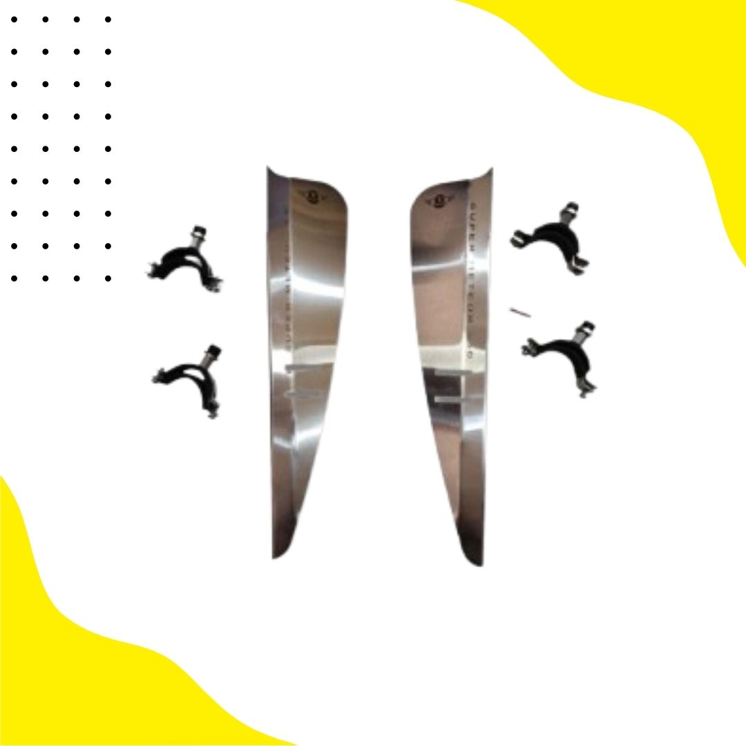Super Metoer 650 Wind Deflectors Stainless Steel Bs