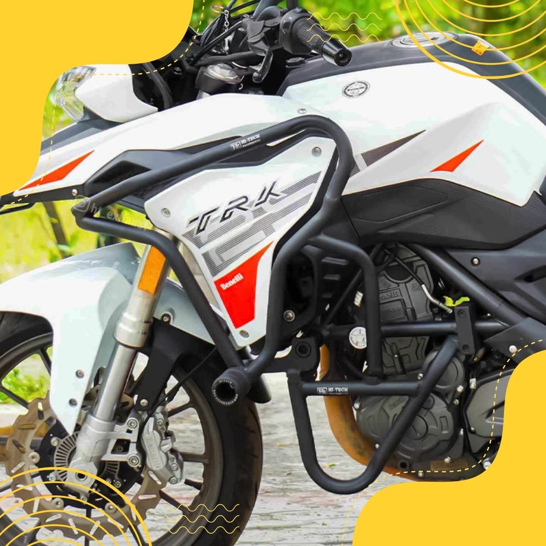Crash guard For Benelli TRK 251 With 2 Metal Sliders (Black Matt) - SB 784 HITECH