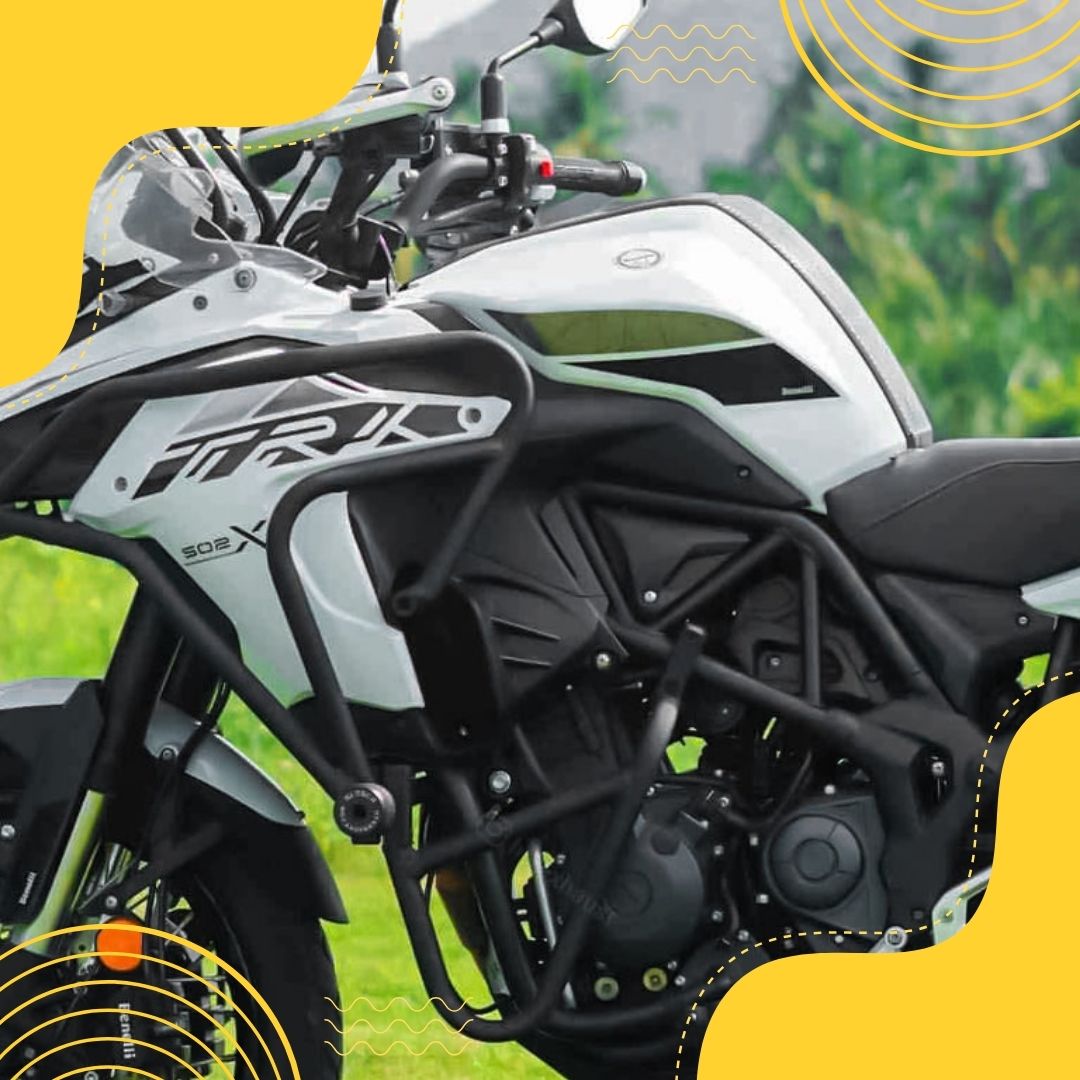 ADV CRASH GUARD WITH 2 METAL SLIDER FOR Benelli TRK 502 X Black Matt - SB 752 HITECH