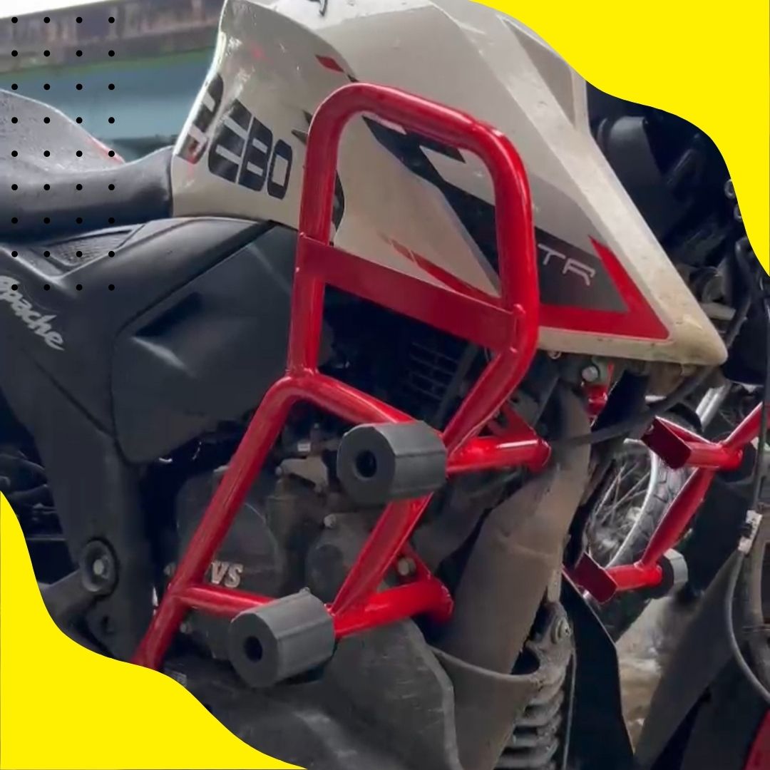 RED CRASH GUARD APACHE 160 / 200 4V