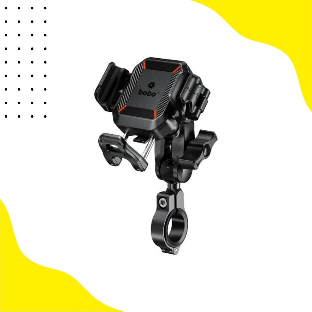 BOBO BM22H (or BM22M) PRO Handlebar (or Mirror) Mount Anti-Vibration Anti-Theft Bike / Cycle Phone Holder Motorcycle Mobile Mount