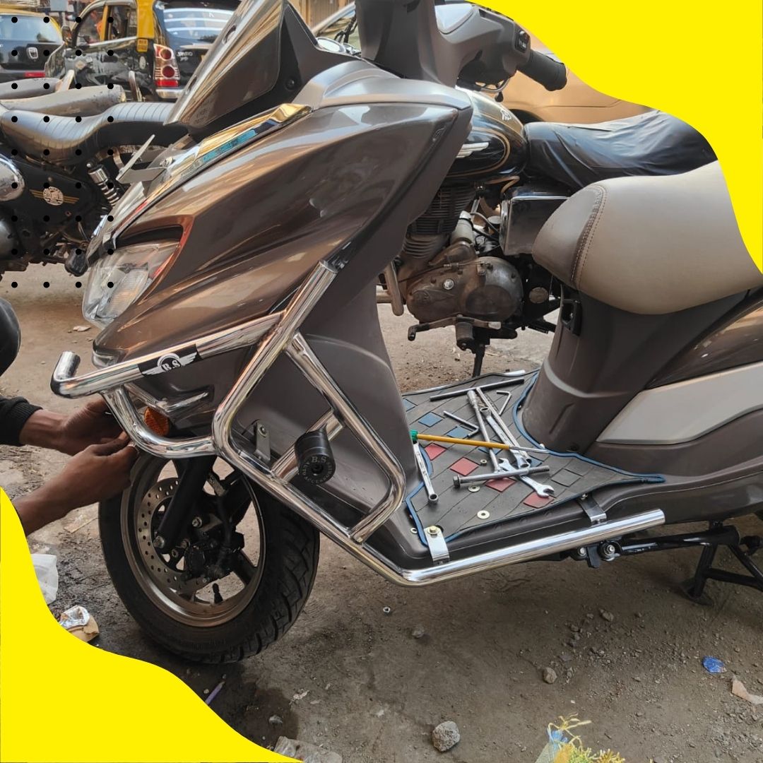 Burgman Stainless Steel Crash Guard Chrome BS