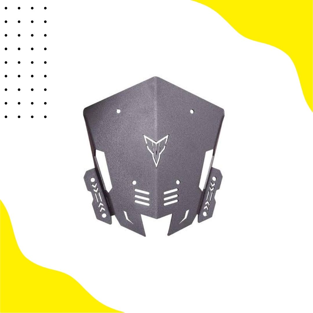 MT15 METAL VISOR BLACK WITHOUT SHIELD